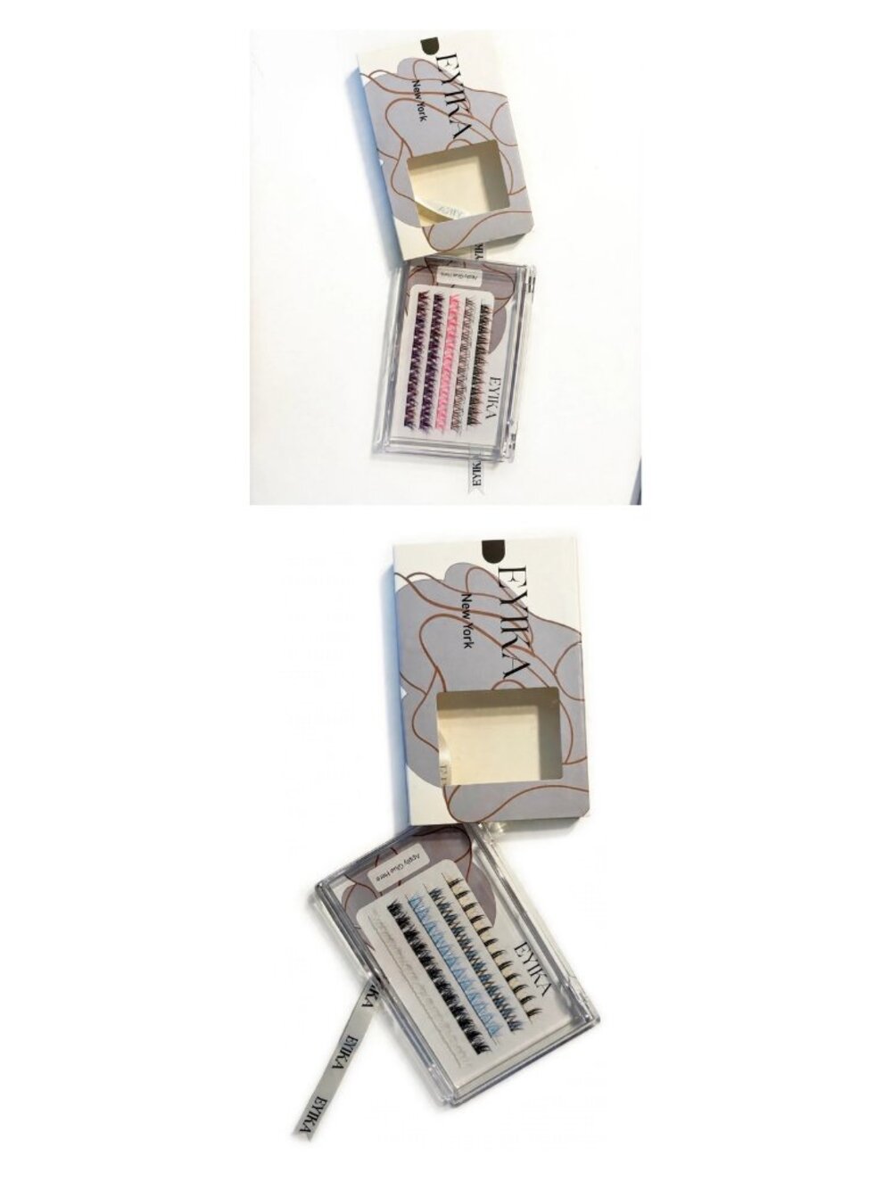EYIKA Colored Lash Bundle Pink Purple Blue Strip False Eyelashes